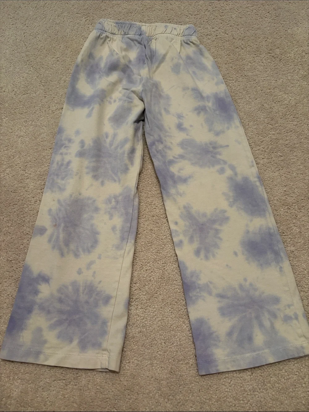Kids Light Blue Tie-Dye & Black wide leg bundle